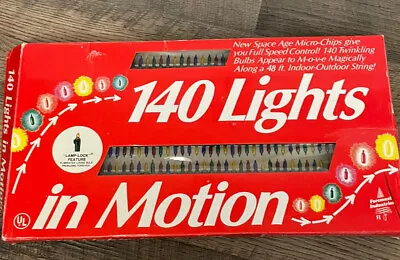 Vintage 140 Lights In Motion Indoor Outdoor 48ft Holiday Light Set Foremost Indu • $40