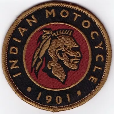 Heat Sealed Embroidered Iron On Cloth Patch - Indian Motorcycles 1901 • $9