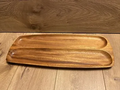 Vintage Monkey Pod Wood Serving Tray 20  X 8  X 1  • $30