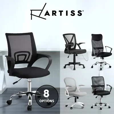 Artiss Office Chair Mesh Computer Chairs Study Work Gaming Desk Chairs Black • $84.95