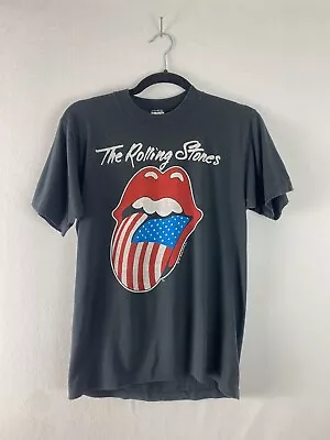 Vintage 1981 Rolling Stones T Shirt North American Tour M Back Hit Single Stitch • $98