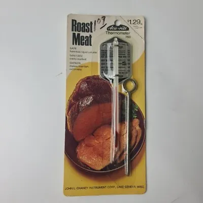 Vintage Acu-rite Roast Meat Thermometer #760 NIP Brand New Made In USA 1970s • $19.99