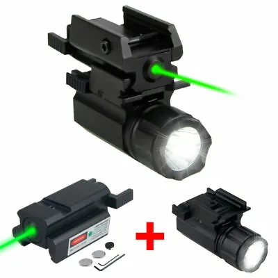 $13.99 • Buy Green/Red Beam Gun Pistol Weapon Light Sight LED Flashlight Combo For Hunting