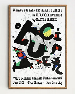 Rare Joan MIRO Orig Lithograph 1975 With Certificate Lucifer Martha Graham W/COA • $150