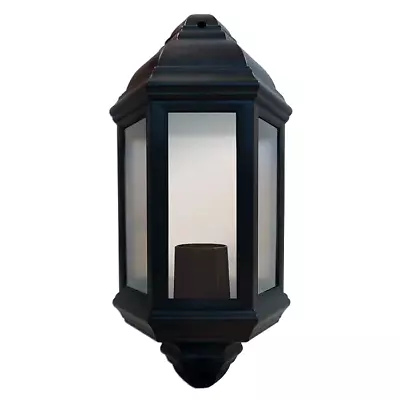 Eterna Half Lantern Black IP44 60Wmax HL60B • £24.99