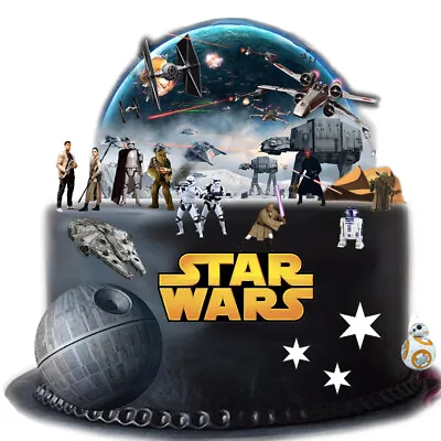 £3.99 • Buy STAR WARS Scene Edible Thick Wafer Paper Cake Toppers