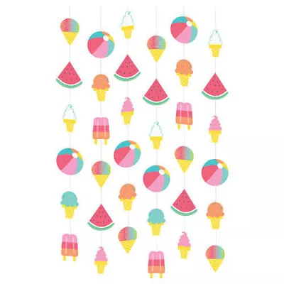 £4.89 • Buy Hawaiian Luau Beach Summer Garden Party Hanging Strings Decoration