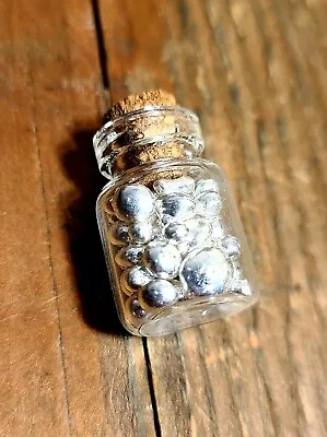 10 GRAMS OF .9999 FINE SILVER SHOT! PURE In Glass Vial! Bullion Rounds Coins Bar • $19.89