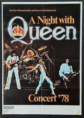 +++ 1978 QUEEN Concert Poster Germany 1st Print RARE!!! • $599.95