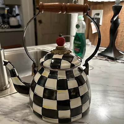 Mackenzie Childs Courtley Check Tea Kettle  • $110