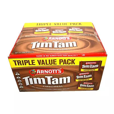 3 X 330g Arnott's Tim Tam Original Value Family Pack Malted Chocolate Biscuits • $38.99