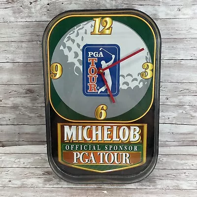 Michelob PGA Tour Golf  Anheuser Busch￼ Advertising Sign Clock Mint • $69.95