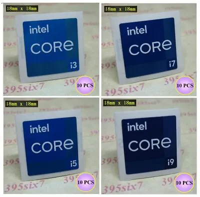 Intel Core I3 / I5 / I7 / I9 11th Gen Sticker X 10 PCS (#202203112155) • $8.88