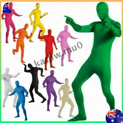 Adult Men Women Spandex Costume Full Body Suit Invisible Halloween Christmas • £13.95