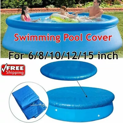 Swimming Pool Cover Round For Intex Bestway Family Garden Paddling Pools Cover • £7.66