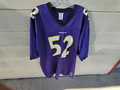 Ray Lewis Mens XXL Purple Baltimore Ravens Reebok NFL #52 Football Jersey • $40