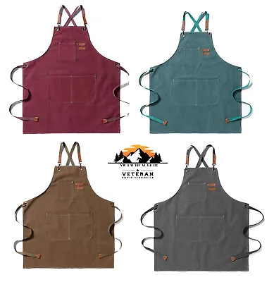 Children & Adult Canvas Woodworking Shop Work Aprons Adjustable With Pockets • $16.99