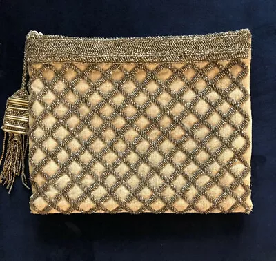 Zara Burlap And Sequin Clutch  • £28.92