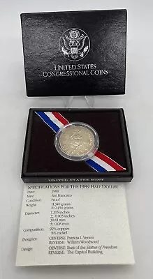1989-S US Mint Congressional Commemorative Half Dollar Proof COA OGP 🦅 🇺🇸 • $14.99