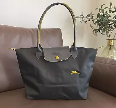 NEW Longchamp Le Pliage Tote Bag Gun Grey Large L • £36