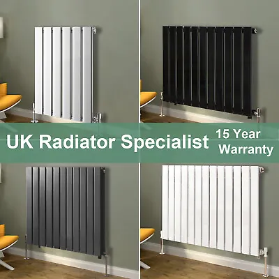 Horizontal Flat Panel Column Designer Radiator Central Heating Anthracite White • £50.99