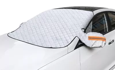 Car Windshield Snow Cover With Side Mirror Winter Windshield Sun Shade 2 Sets • $11.99