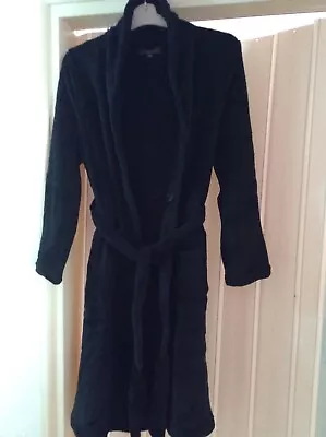 £15.50 • Buy Ladies Super Soft Velour Style Dressing Gown / Robe Size S-m (10-12 ) Black Bnip
