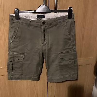 Mens Jack & Jones Size Small Cargo Style Shorts Comfort Fit. Khaki. Used • £4.99