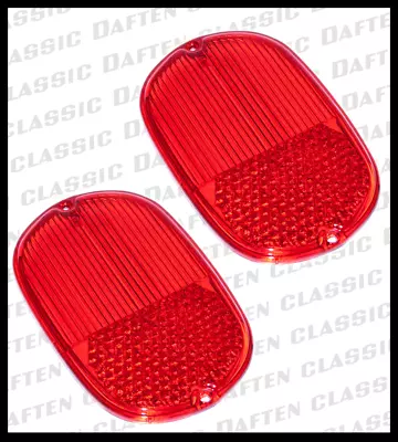 1962-71 VW Bus RED Tail Light Lens PAIR 2pc Volkswagen Type 2 Kombi 211945241G • $22