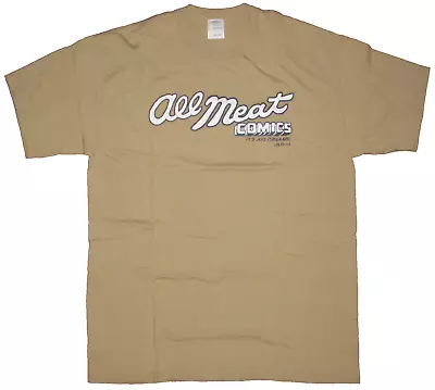 R. Crumb  ALL MEAT COMICS It's All Organic T-Shirt LARGE Robert Gildan Tan Drab • $209.95