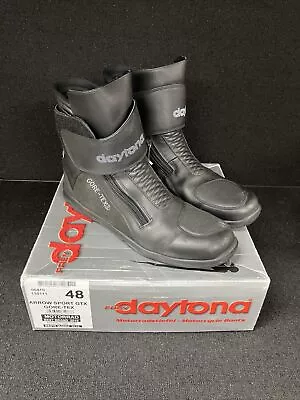 Daytona Arrow Sport Gtx Gore-Tex Black Size 48 Motorcycle Boots • $137.85