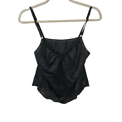 Maidenform Black Satin Sweet Nothings 68004 Camisole Size 36 Made In Usa￼ • $8