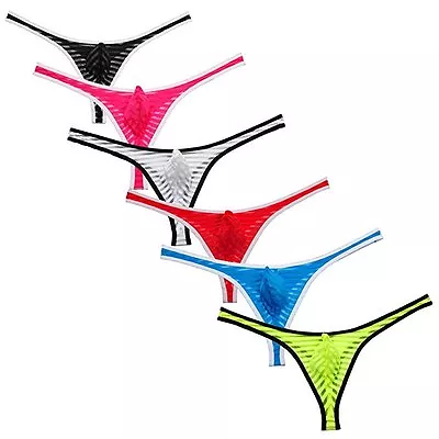 Men Sheer Thong Mesh Tangas Underwear Posing Pouch Stretchy Bikini G-string  • $6.92