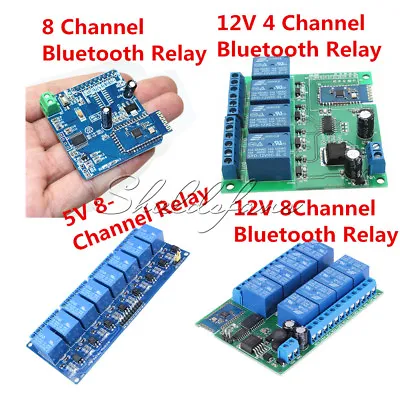 $8.68 • Buy 12V 4/8CH Bluetooth Relay Android Mobile Remote Control Motor 5V Relay Module