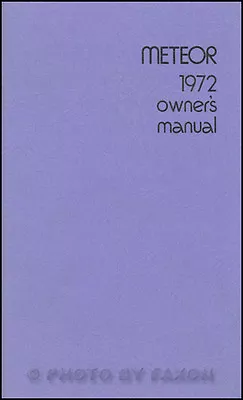 1972 Mercury Meteor Rideau Montcalm Owners Manual NOS • $29