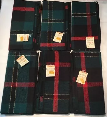 Vintage New With Tag Vera Royal Stewart Tartan Christmas Cloth Napkins • $25