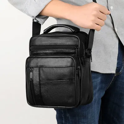 $59.16 • Buy Men's Leather Cross Body Shoulder Satchel Handbag Messenger Bag Business Travel