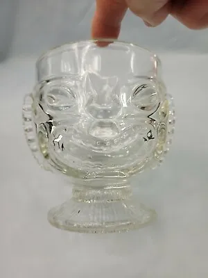 TIKI Mug Goblet Glass 2 Faces; Happy & Sad Smile & Frown Excellent  • $25