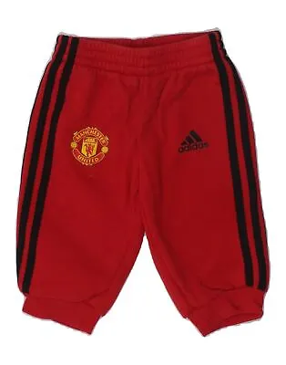 ADIDAS Baby Boys Manchester United Tracksuit Trousers 3-6 Months Red AS72 • $17.05