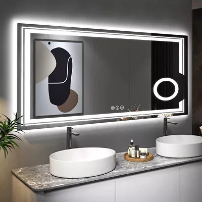 Superbright LED Bathroom Mirror Anti-Fog Energy-Saving Magnifying Vanity Mirror • $195.92