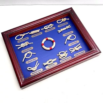 Framed Selection Of Nautical Sailing Knots Home Decor • £19.99