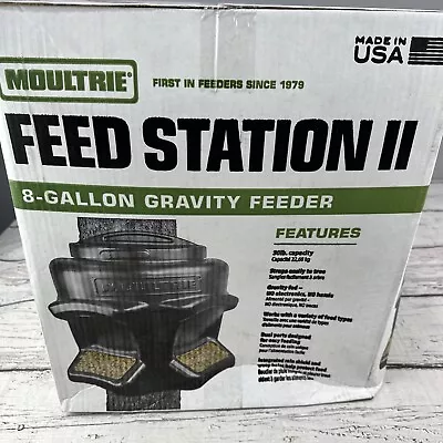 NEW Moultrie Feed Station II Wildlife Gravity Feeder Black Plastic 50lb Cap • $39.59