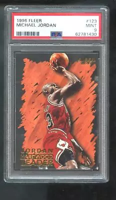 1996-97 Fleer #123 Michael Jordan PSA 9 Graded Card NBA 96-97 Hardwood Leader • $52.96