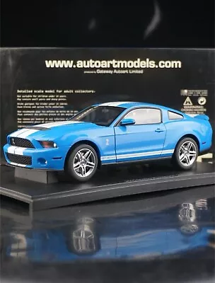 *RARE* Autoart 1/18 Ford Mustang Shelby GT500 BLUE/WHITE • $450