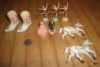 Lot Vintage Wilton Western Cake Topper Cowboy Boots Horses Ballerinas Wedding • $5.95