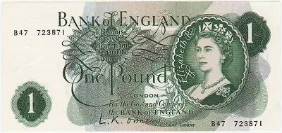 UNCIRCULATED CRISP QUEEN ELIZABETH II 1960's-1970's BANK OF ENGLAND £1 NOTE MINT • £8.99