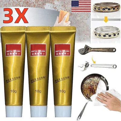 3x Ultimate Metal Polish Cream Rust Remover Stainless Steel Ceramic Watch US • $4.74