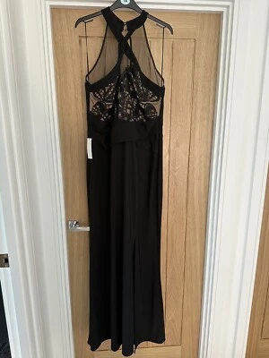 £9.50 • Buy Lipsy Black Evening Dress Size 18