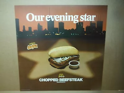 1979 McDONALD'S  CHOPPED BEEFSTEAK  TRANSLITE POSTER • $38