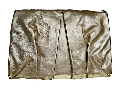 $59 • Buy OROTON New Small Leather Clutch Bag, Gold Colour